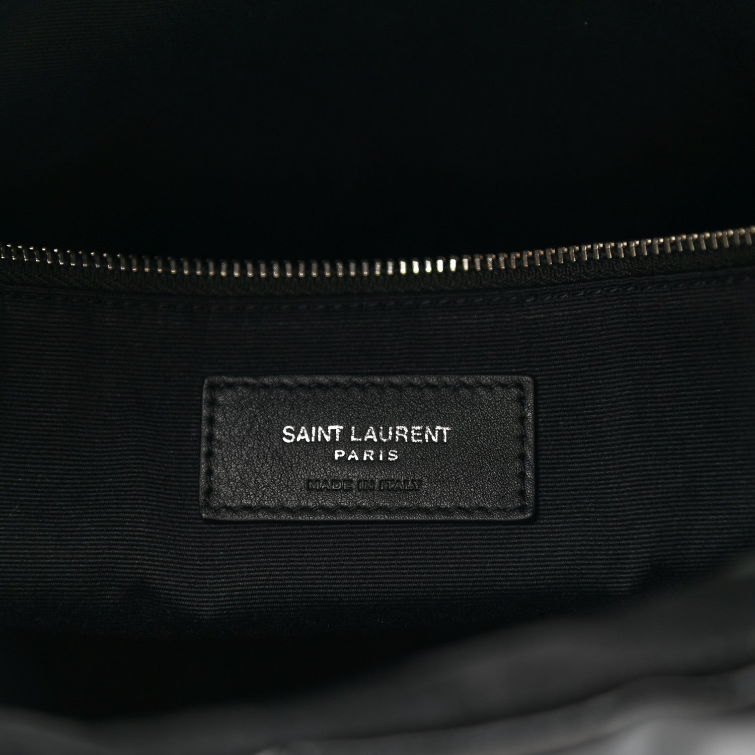 Saint Laurent Patent Lambskin Quilted Medium Loulou Puffer Monogram Chain Satchel Black 6 of 11