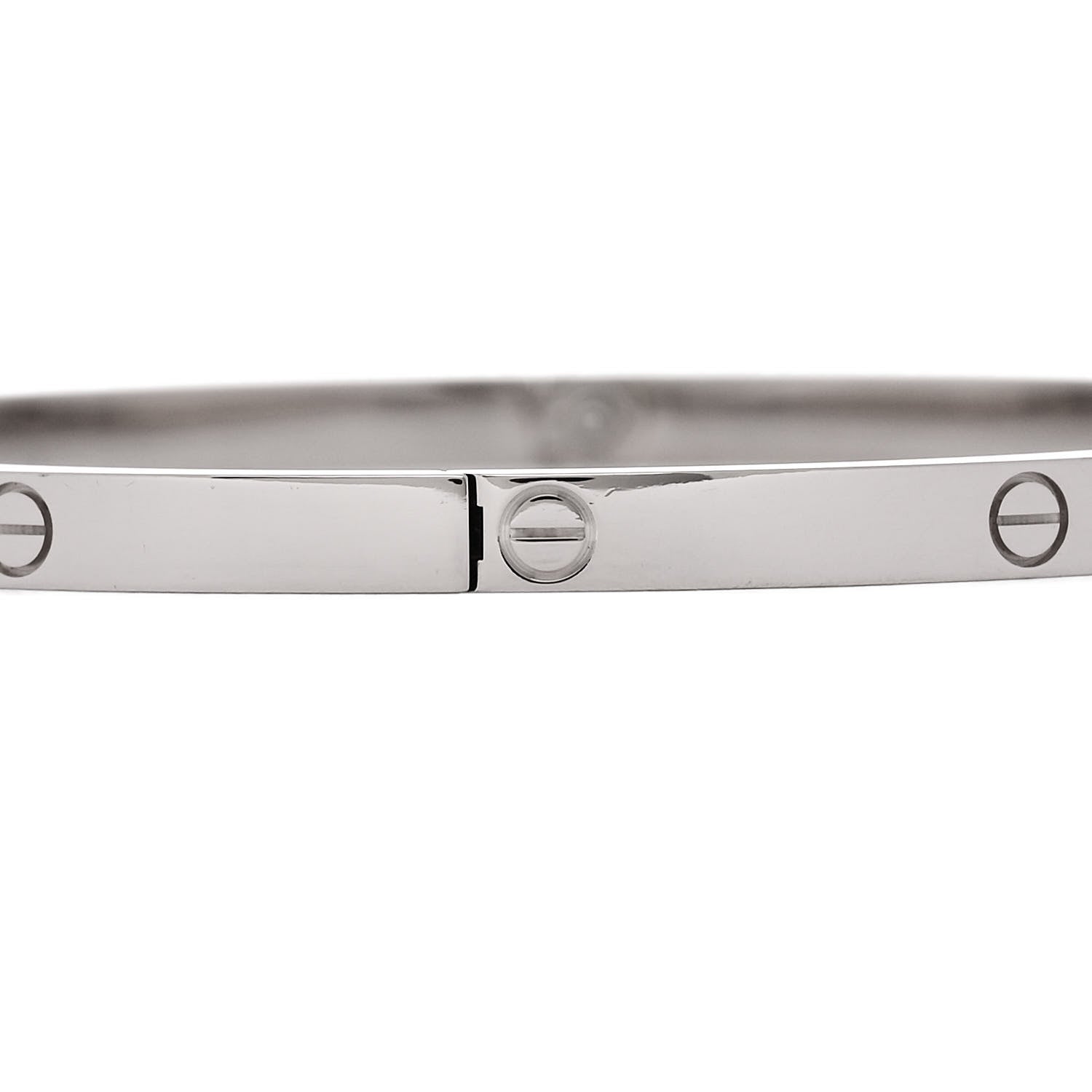 Cartier 18K White Gold Small LOVE Bracelet 19 5 of 8