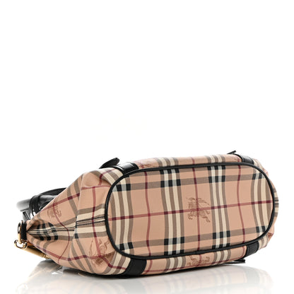 Burberry Haymarket Check Small Northfield Tote Black 4 of 13