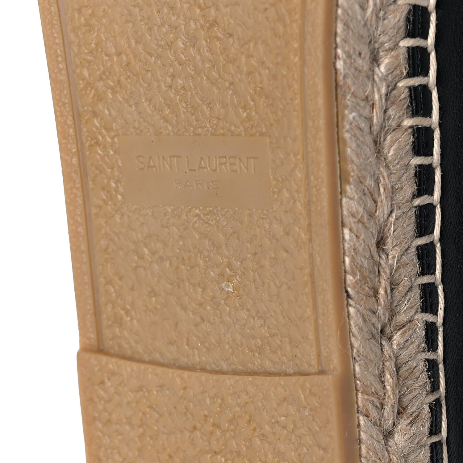 Saint Laurent Lambskin Mens Monogram Espadrilles 42 Black 9 of 10