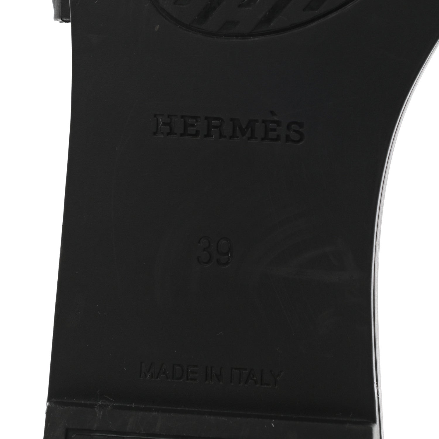 Hermes Rubber Aloha Sandals 39 Black 6 of 7