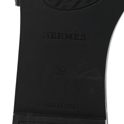Hermes Rubber Aloha Sandals 39 Black 6 of 7