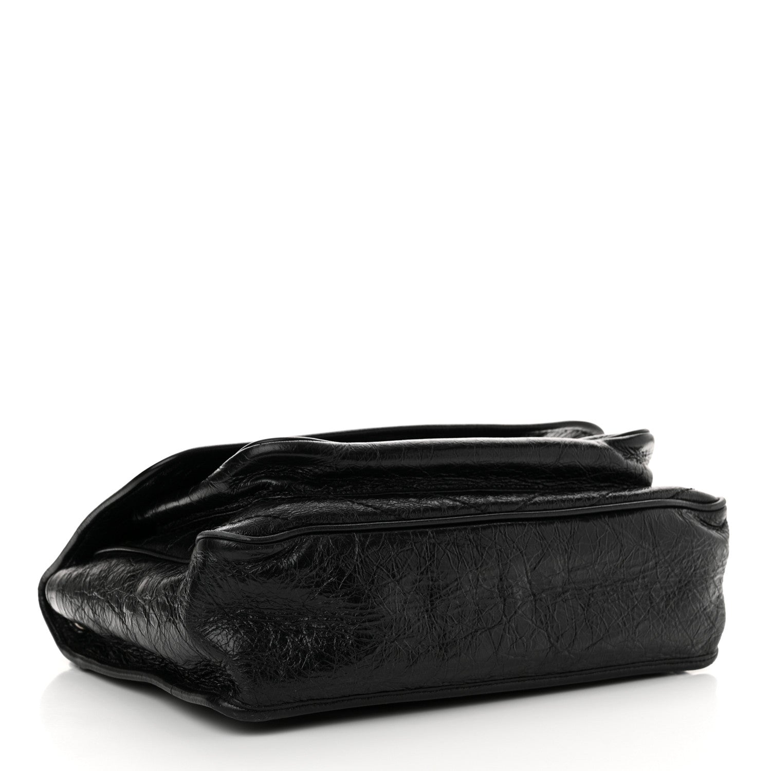 Saint Laurent Crinkled Calfskin Matelasse Monogram Large Niki Chain Satchel Black 4 of 13