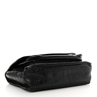 Saint Laurent Crinkled Calfskin Matelasse Monogram Large Niki Chain Satchel Black 4 of 13