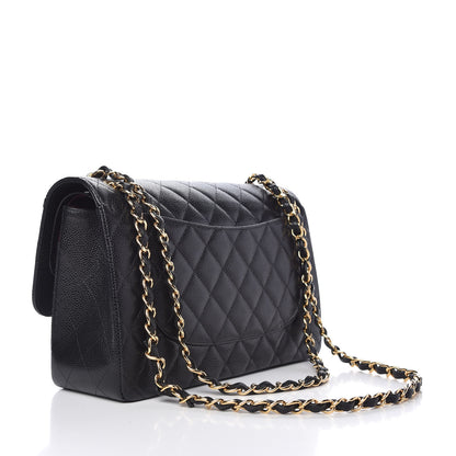 Chanel Caviar Quilted Jumbo Double Flap Black 3 of 10