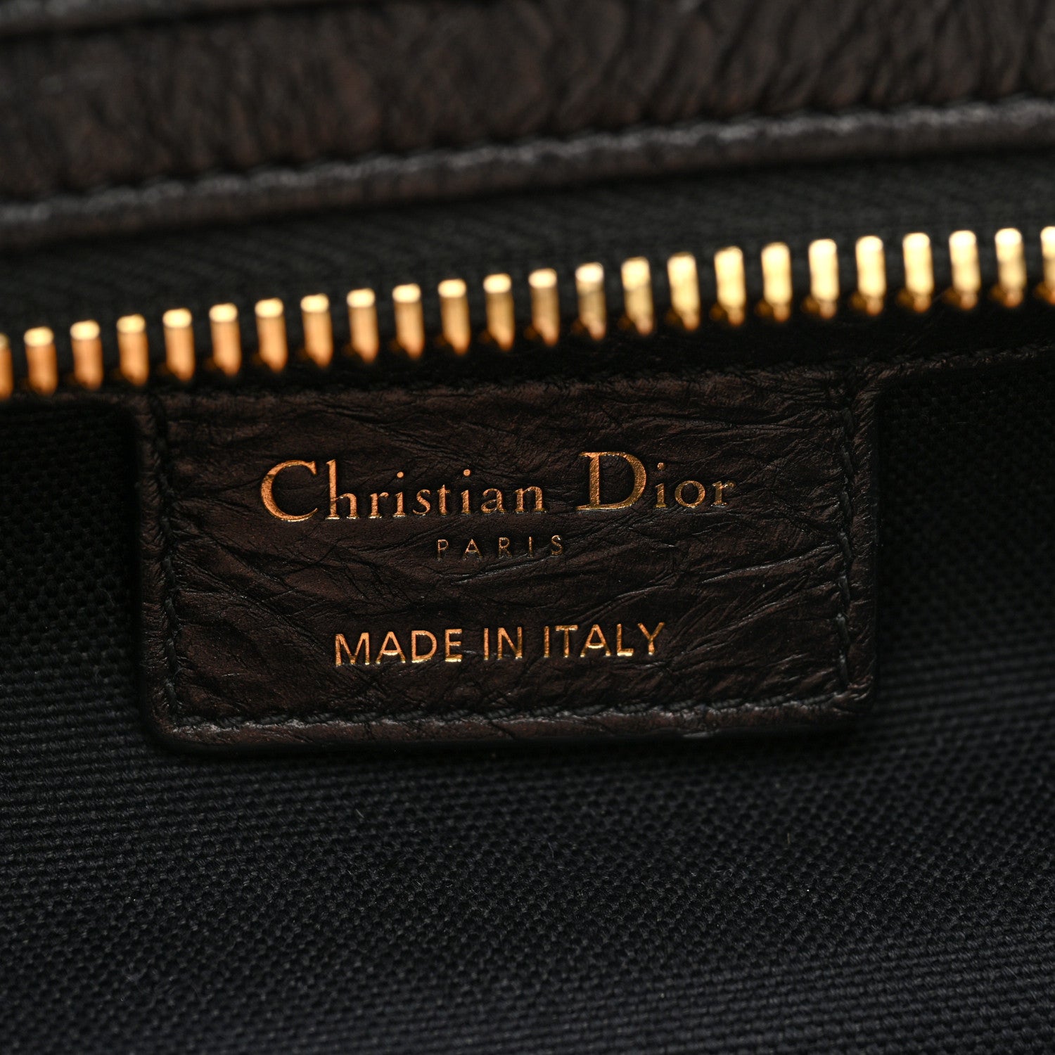 Christian Dior Crinkled Calfskin Macrocannage Medium D-Journey Bag Black 6 of 9
