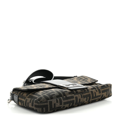 Fendi Fabric Jacquard FF 1974 Belt Baguette Bag Tobacco Moro Black 3 of 10