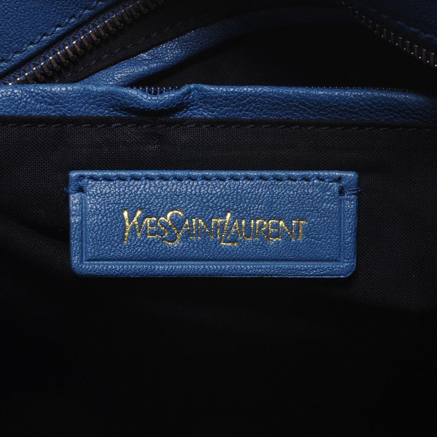 Saint Laurent Leather Mini Cabas ChYc Blue 6 of 7