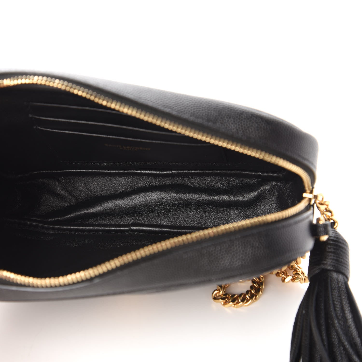 Saint Laurent Grain De Poudre Matelasse Monogram Mini Lou Camera Bag Black 5 of 10