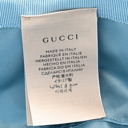Gucci Canvas Lame GG Monogram Bucket Hat M Light Blue Silver 9 of 10