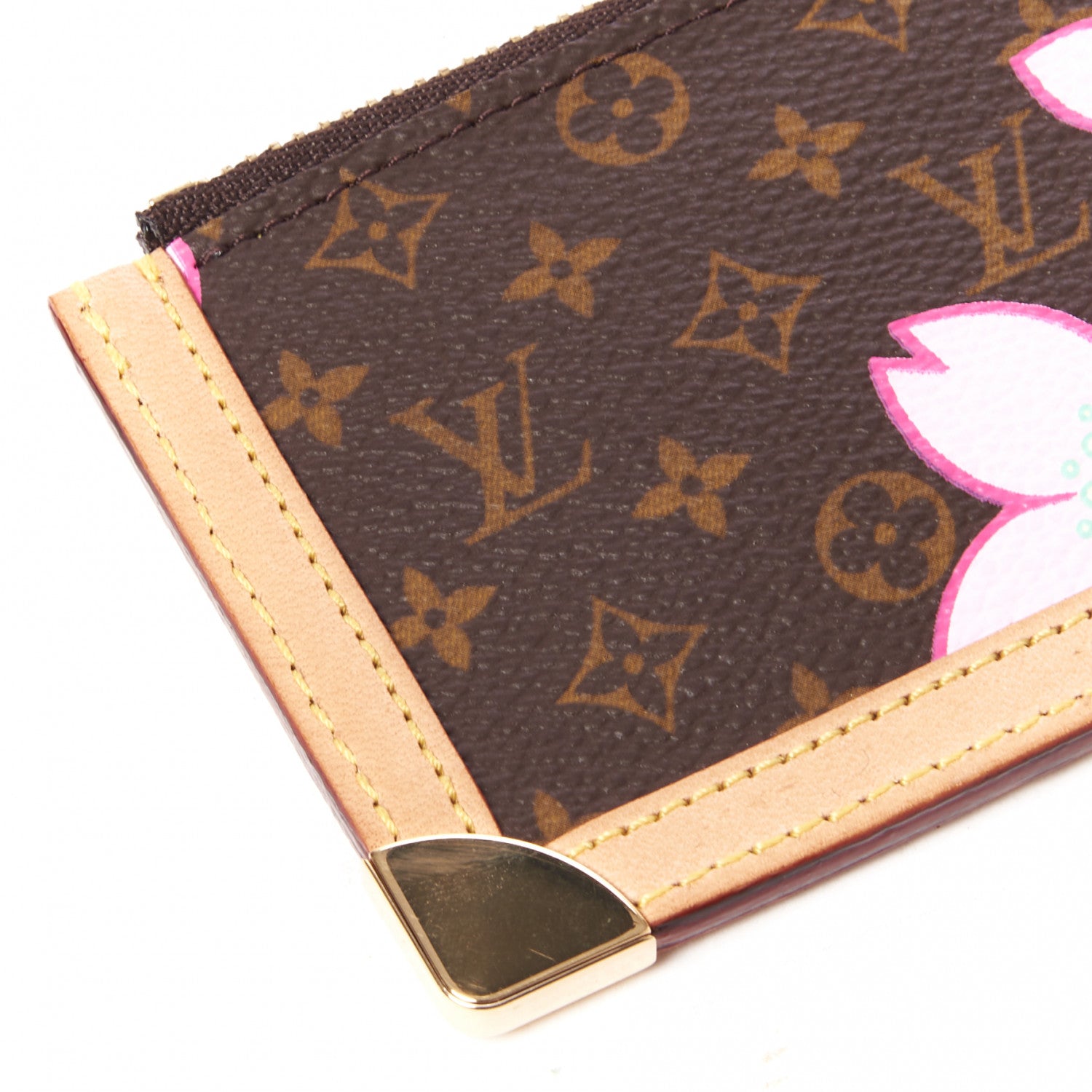Louis Vuitton Monogram Cherry Blossom Key Pouch Brown 6 of 6