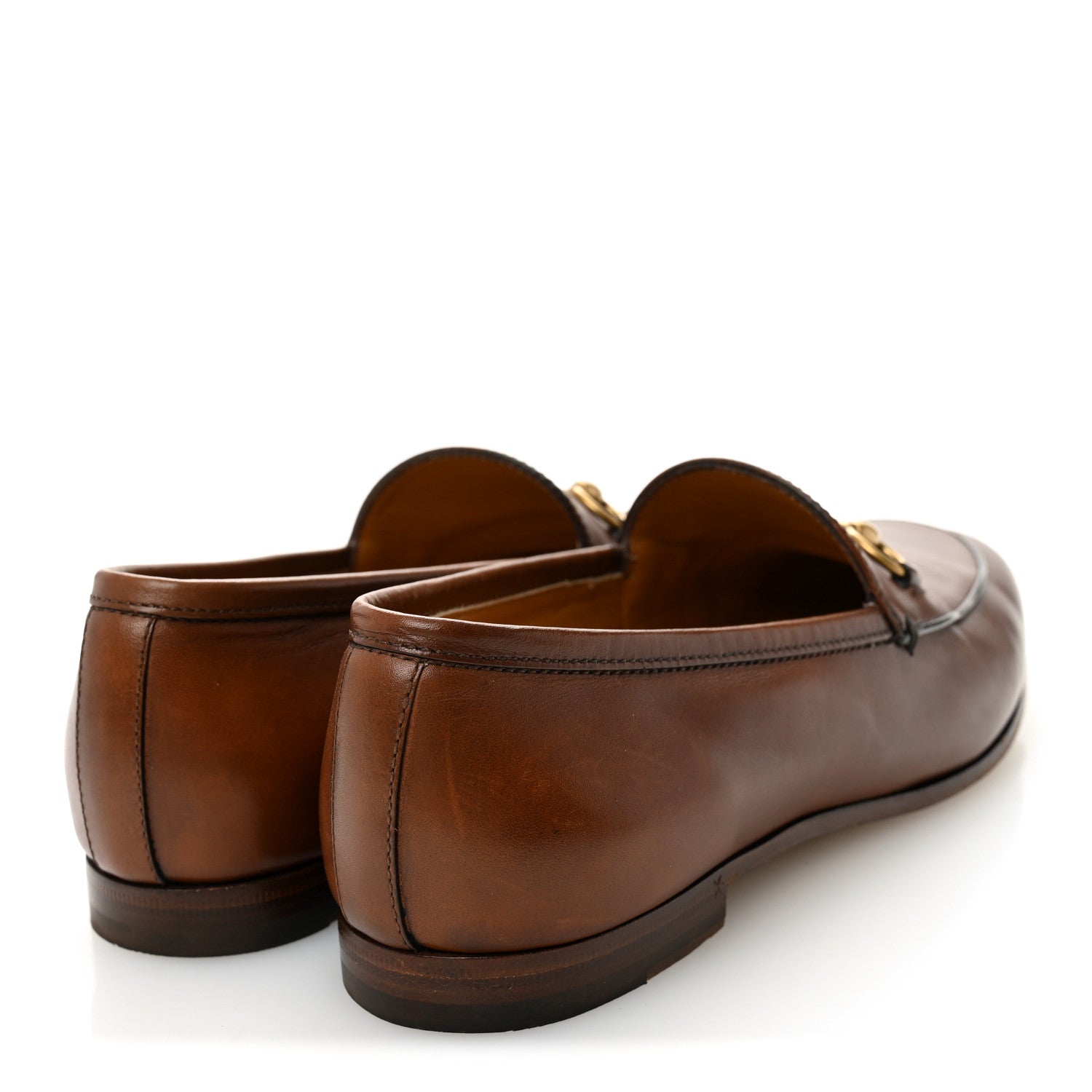 Gucci Calfskin Womens Jordaan Loafers 37 Fondente Brown 5 of 11