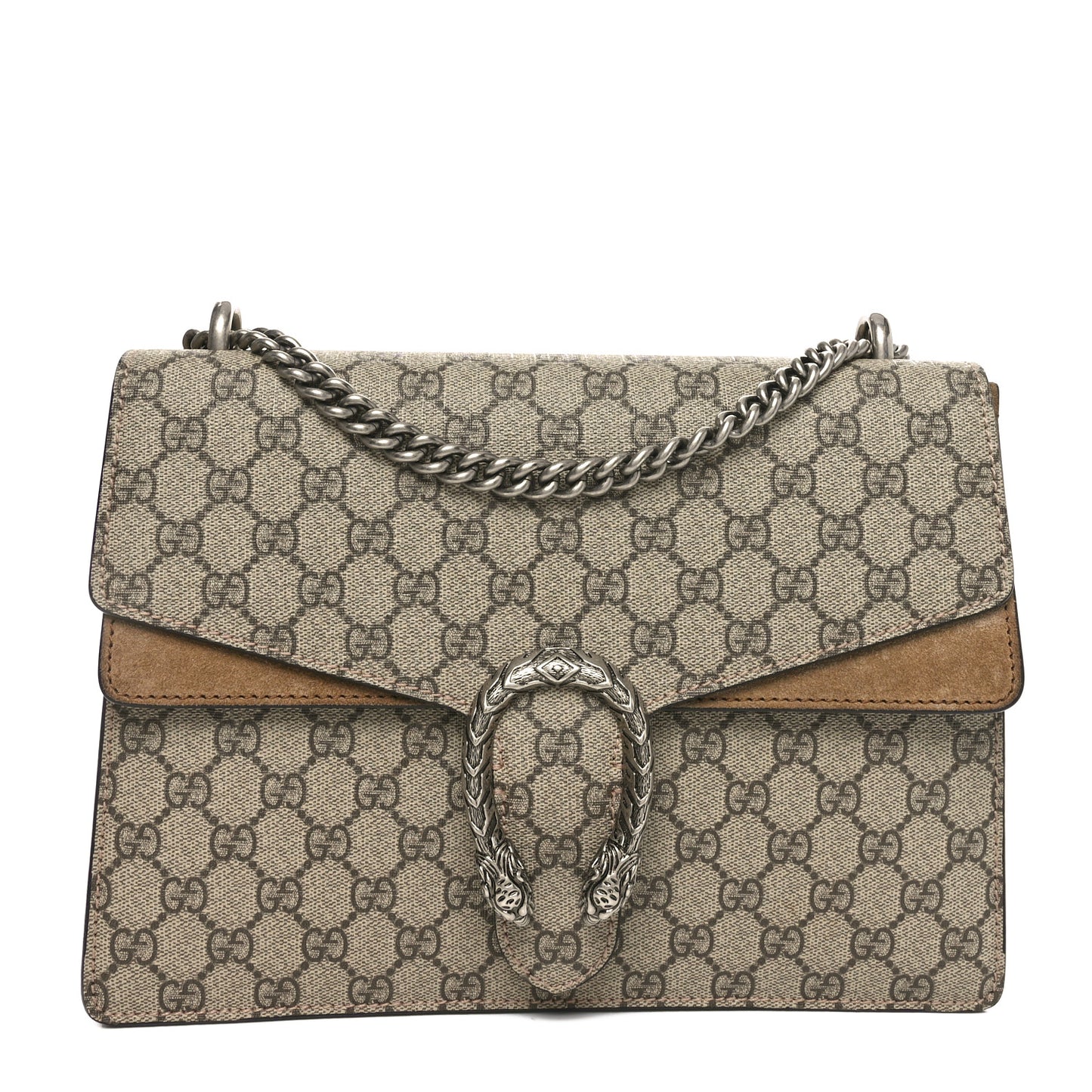 GG Supreme Monogram Medium Dionysus Shoulder Bag Taupe