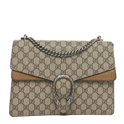 Gucci GG Supreme Monogram Medium Dionysus Shoulder Bag Taupe 1 of 10