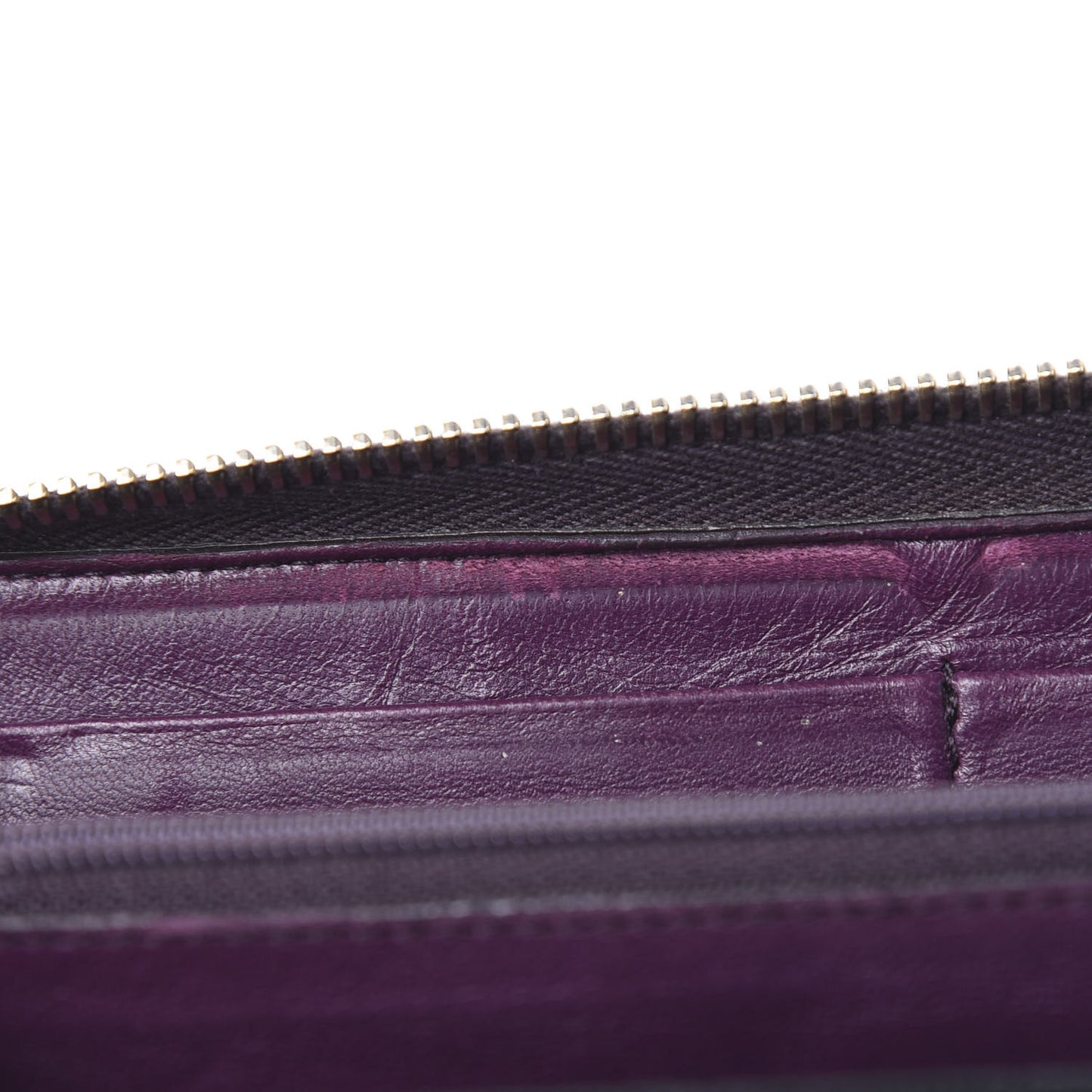 Patent Y Mail Zip Around Wallet Purple