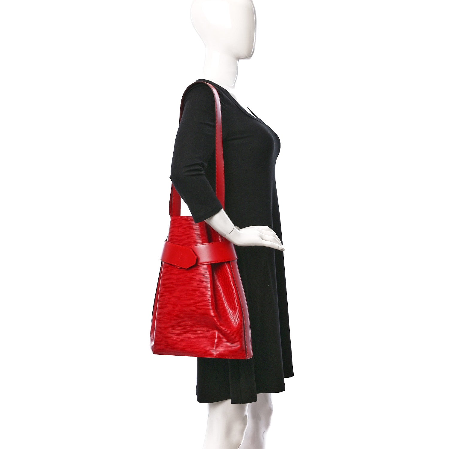 Louis Vuitton Epi Sac D'Epaule GM Castillan Red 2 of 9