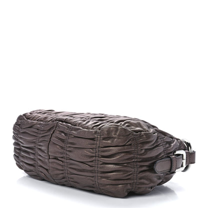 Prada Nappa Gaufre Mordore Chain Bag Brown 9 of 11