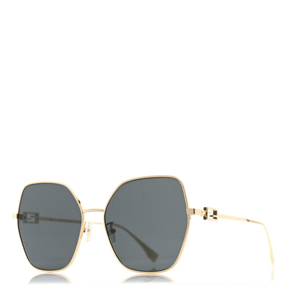 Fendi Metal Aviator Sunglasses FE40033U Light Gold 1 of 6