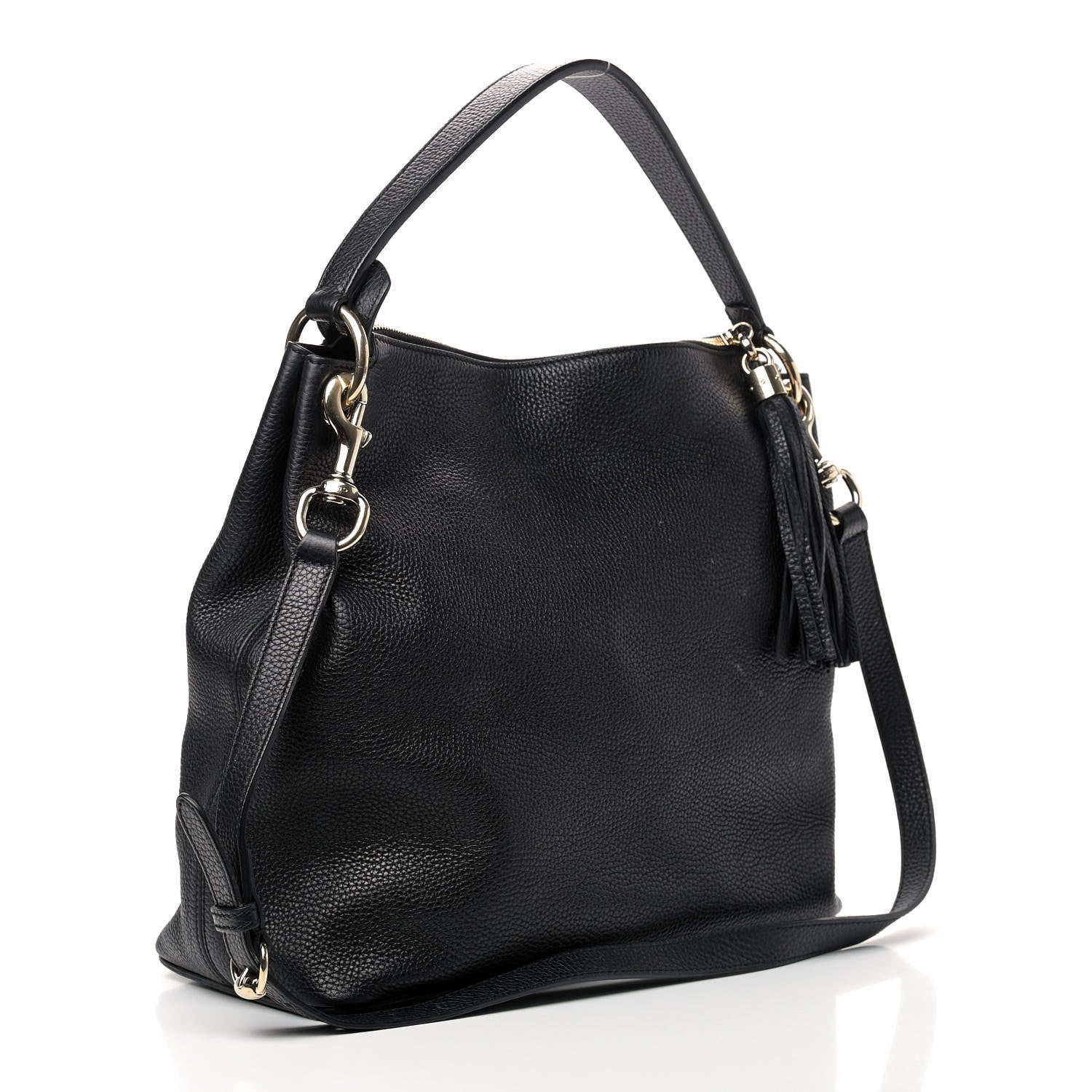 Gucci Pebbled Calfskin Large Soho Hobo Black 3 of 11