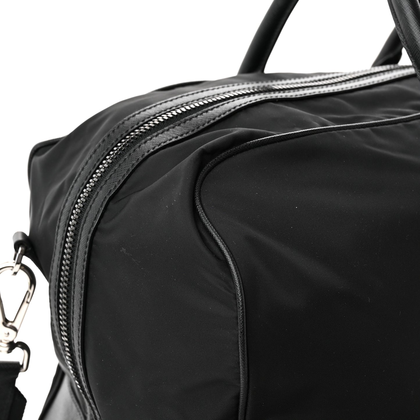 Tessuto Nylon Saffiano Duffle Black