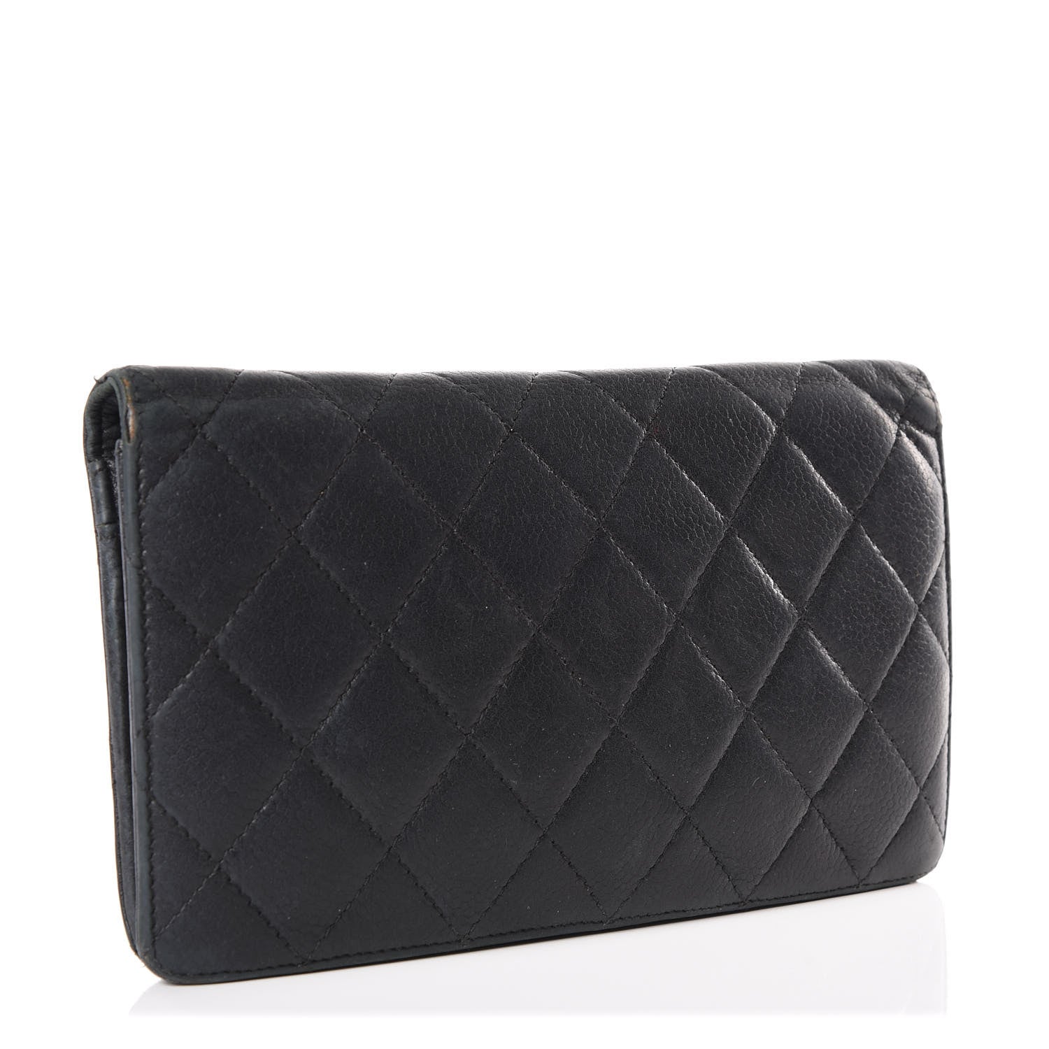 Chanel Caviar Calfskin Quilted Yen Wallet Black 2 of 12