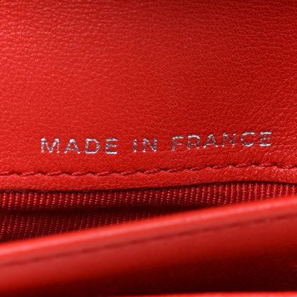 Chanel Perforated Lambskin Quilted Flap Wallet Red 7 of 16