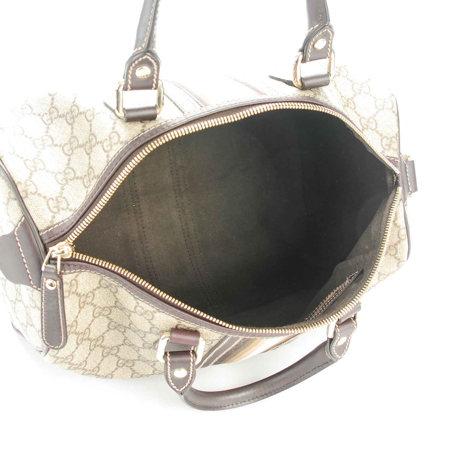Gucci GG Plus Monogram Web Medium Joy Boston Dark Brown 5 of 7