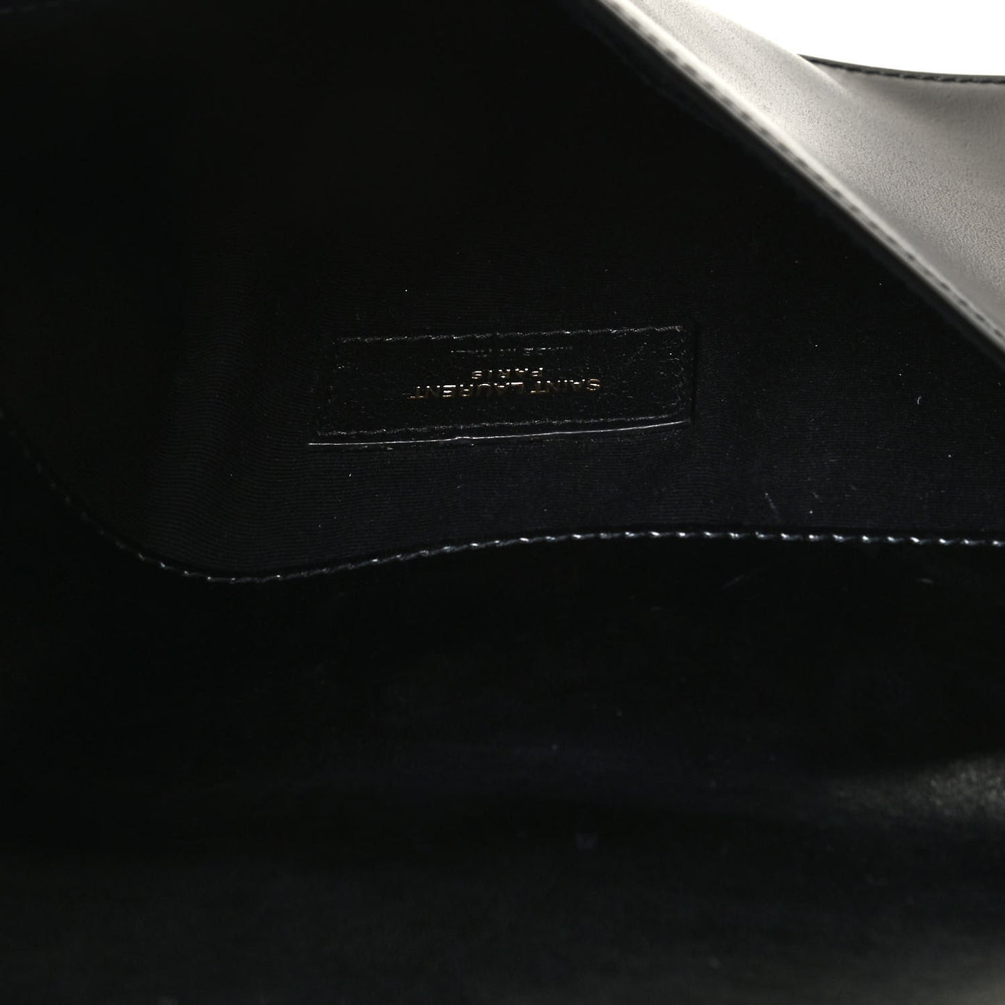 Smooth Shiny Calfskin Monogram Uptown Pouch Black