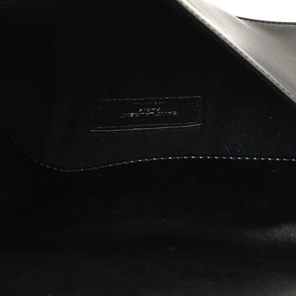 Saint Laurent Smooth Shiny Calfskin Monogram Uptown Pouch Black 4 of 4