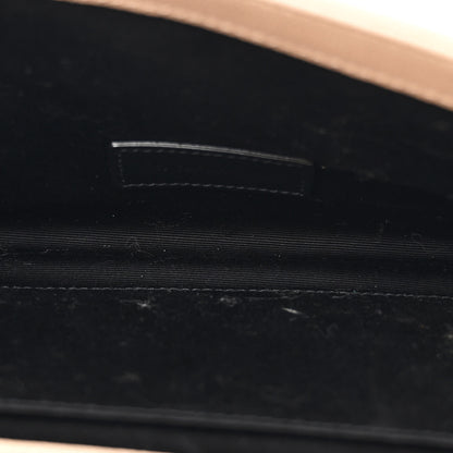 Saint Laurent Grain De Poudre Matelasse Chevron Monogram Envelope Clutch Dark Beige 5 of 8