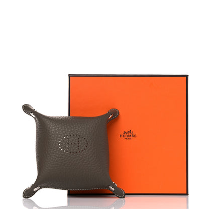 Hermes Taurillon Clemence Mini Mises et Relances Change Tray Etoupe 8 of 8