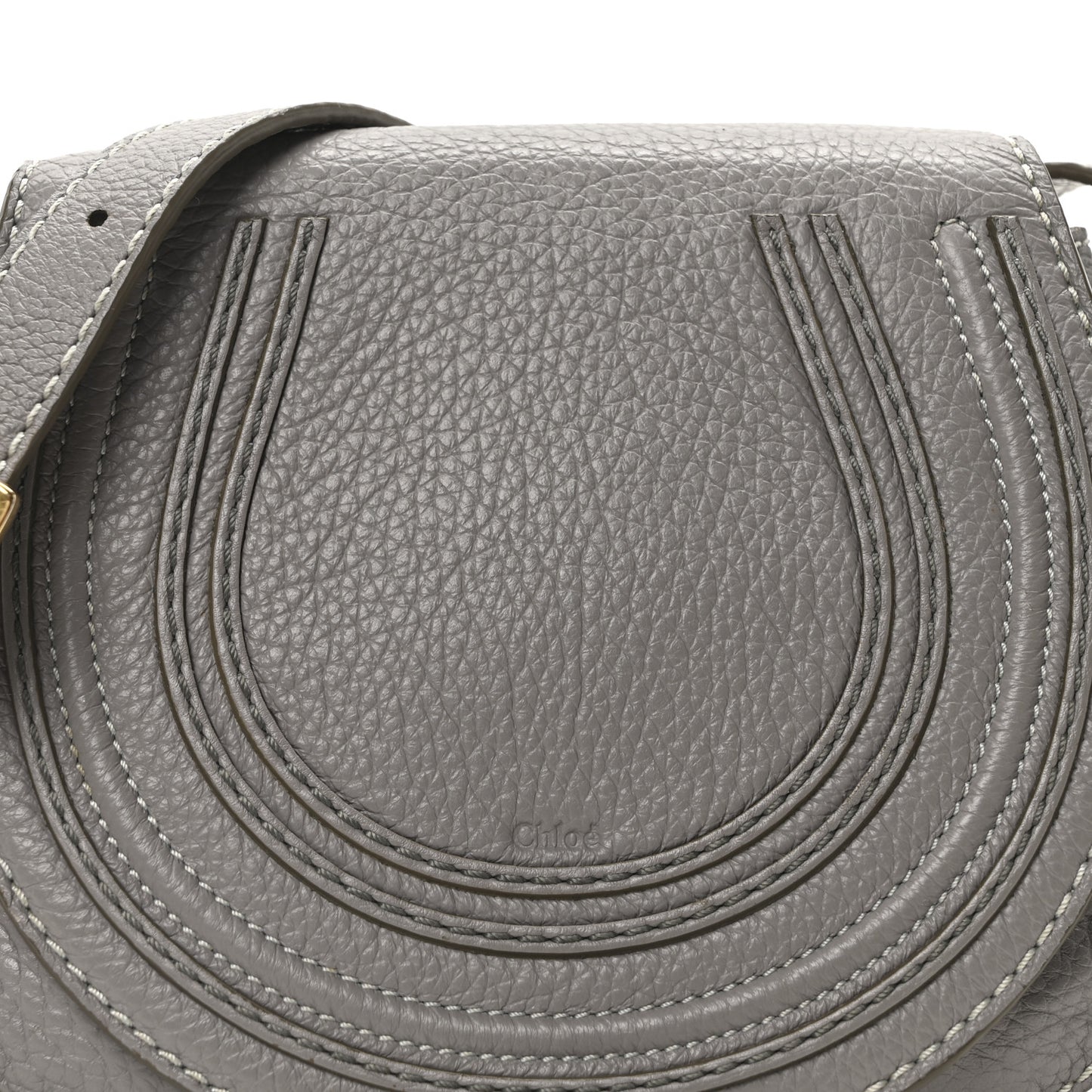 Calfskin Mini Marcie Round Crossbody Bag  Cashmere Grey