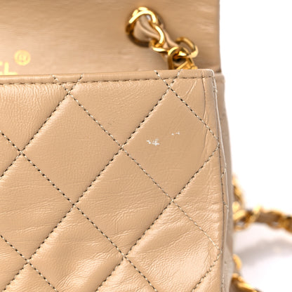 Chanel Lambskin Quilted Small Single Flap Beige 13 of 15