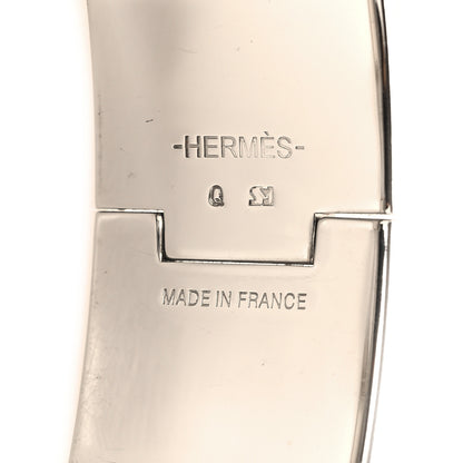 Hermes Enamel Wide Clic Clac H Bracelet GM Lagon White 4 of 5