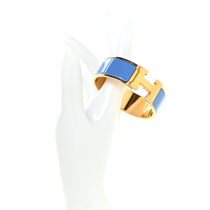 Hermes Enamel Wide Clic Clac H Bracelet PM Bleu Transat 2 of 4
