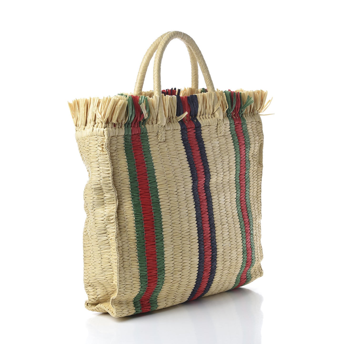 Raffia Linen Web Cestino Tote Bag