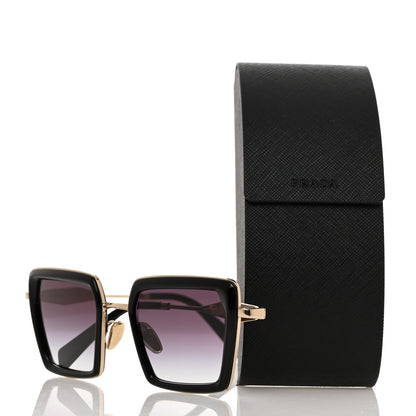 Prada Acetate Sunglasses SPR 55Z Black Gold 7 of 7