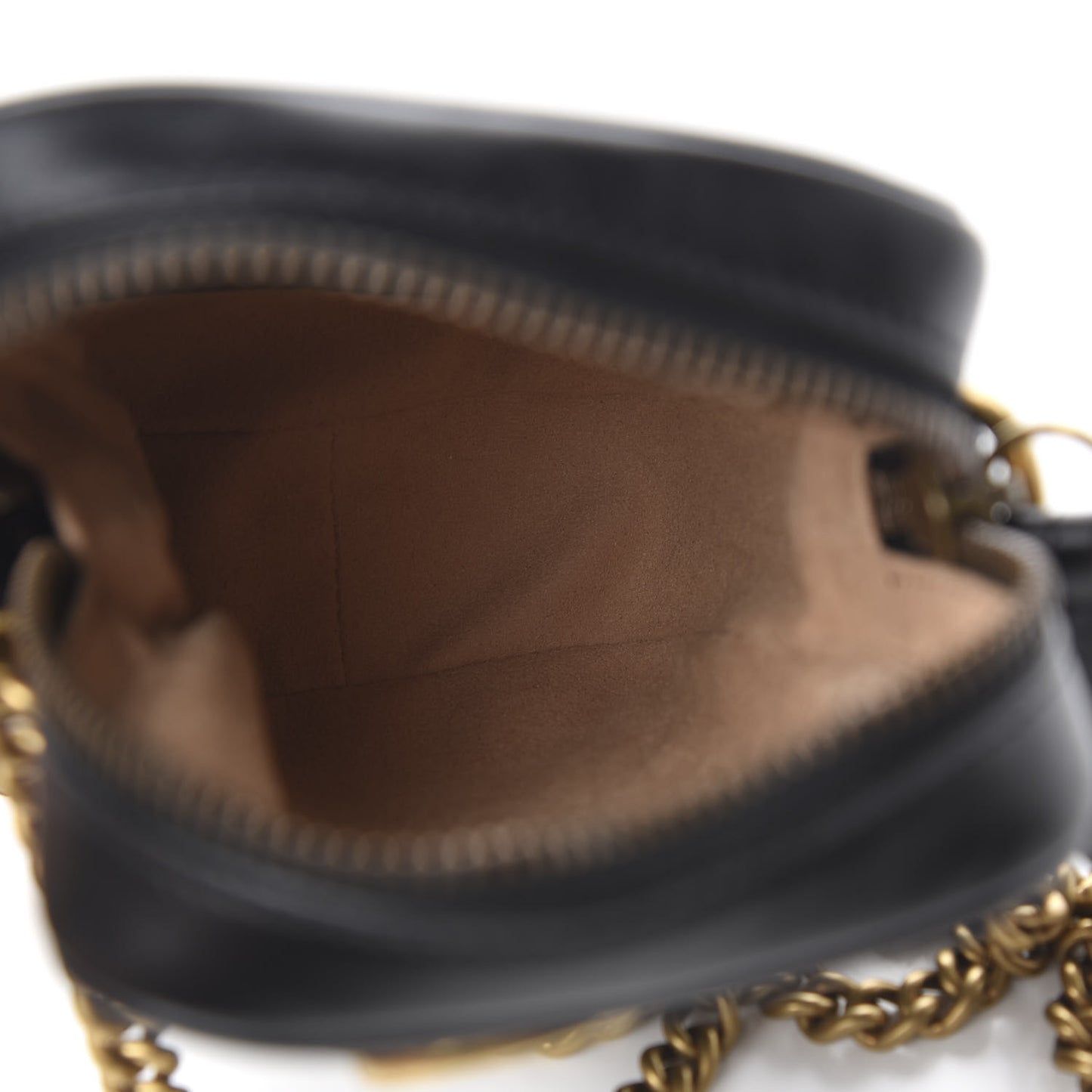 Calfskin Matelasse Mini GG Marmont Crossbody Bag Black