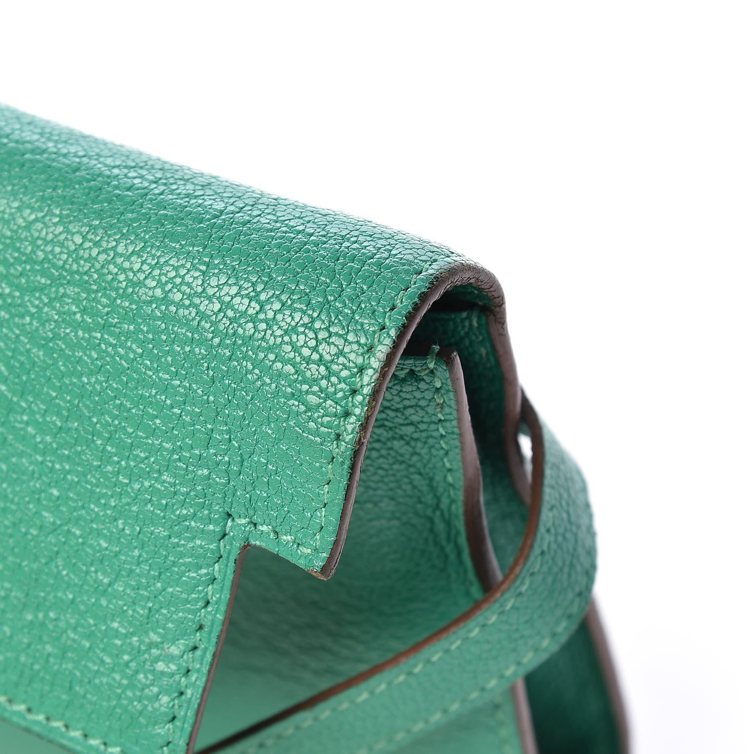 Hermes Chevre Mysore Kelly Longue Wallet Menthe 10 of 24