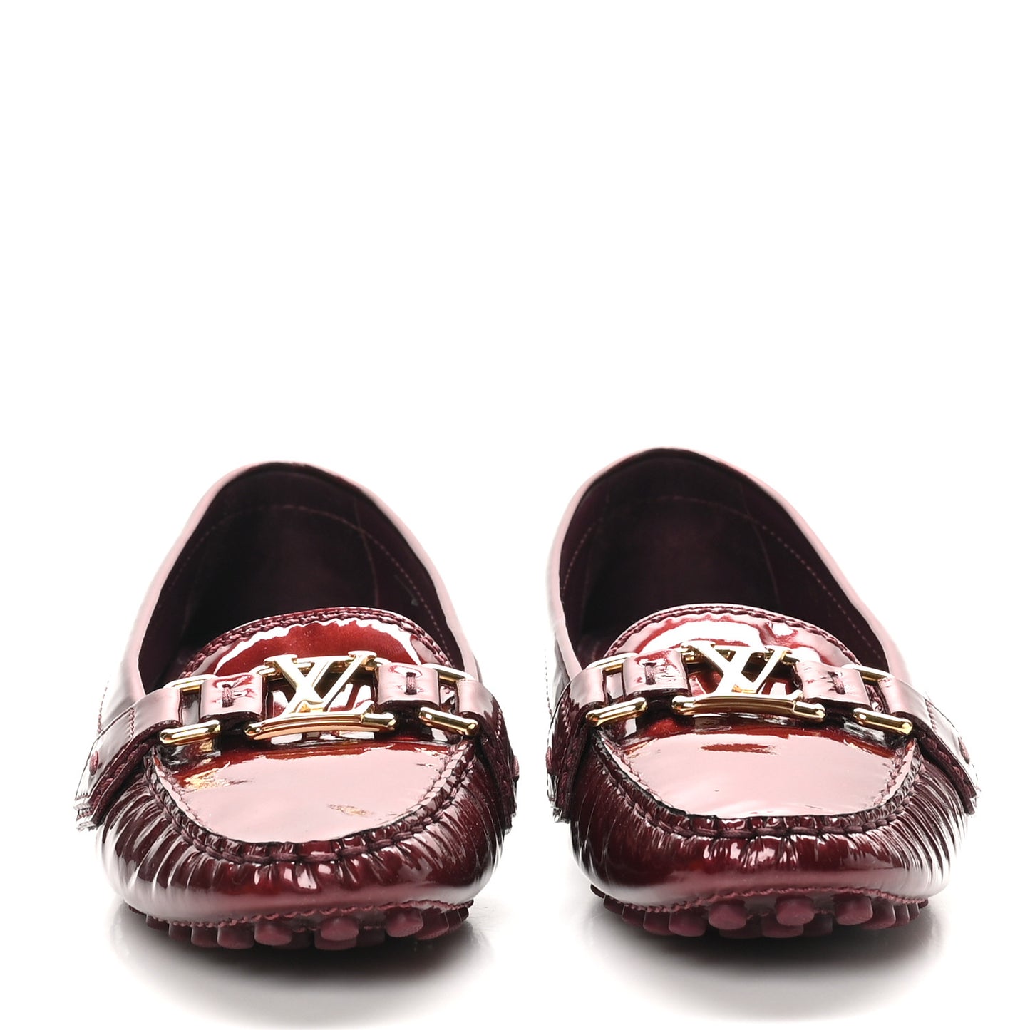 Patent Calfskin Oxford Loafers 38 Rouge Fauviste