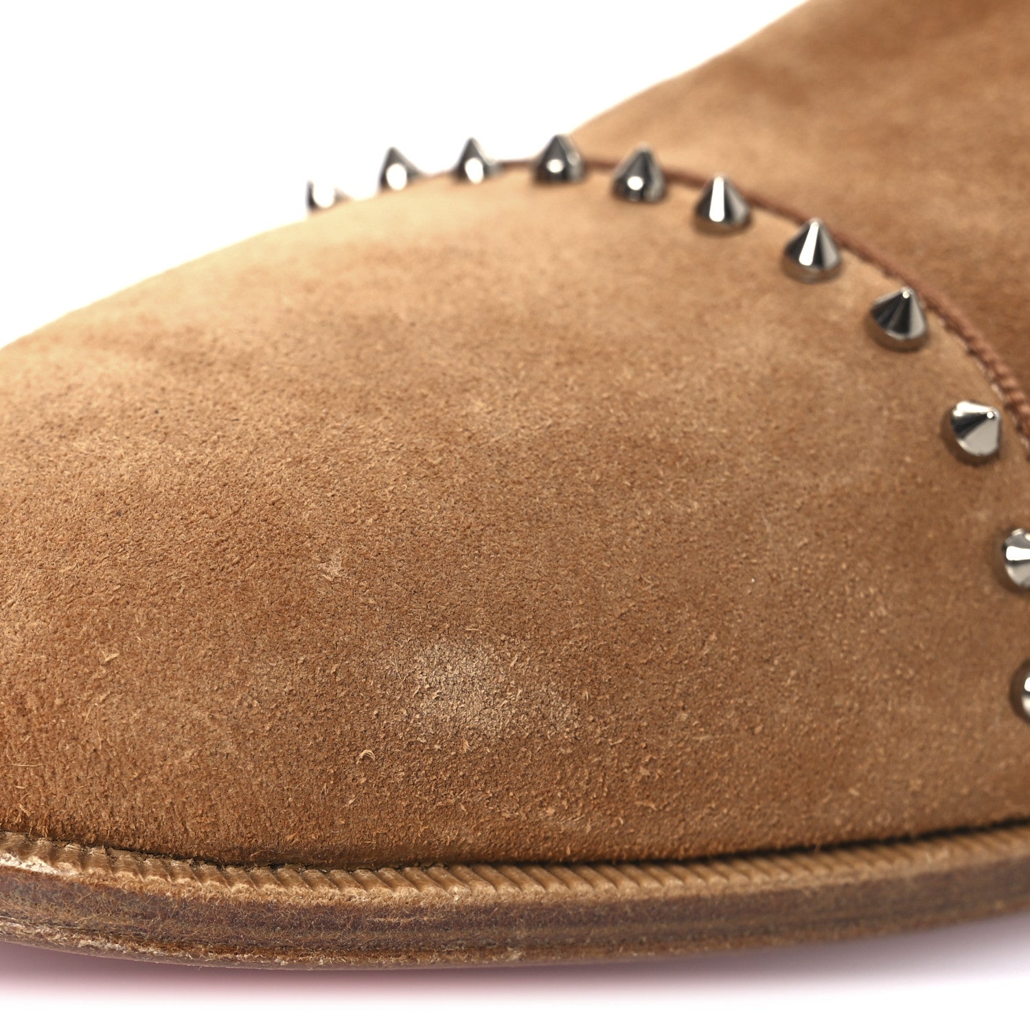 Christian Louboutin Crosta Spike Mens Cloo Chelsea Boots 42 Cinnamon 10 of 12