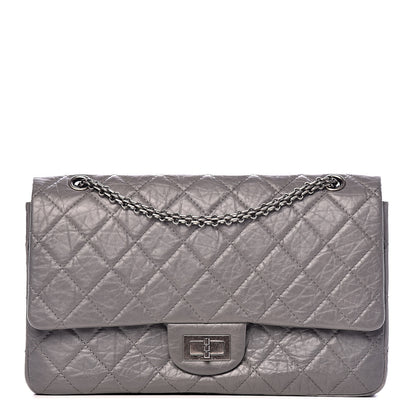 Chanel Aged Calfskin Quilted 2.55 Reissue 227 Flap Grey 1 of 12
