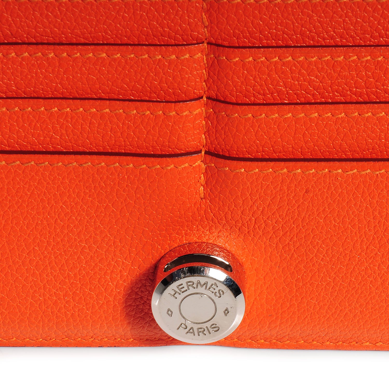 Hermes Veau Evercolor Dogon Recto Verso Wallet Orange 7 of 8