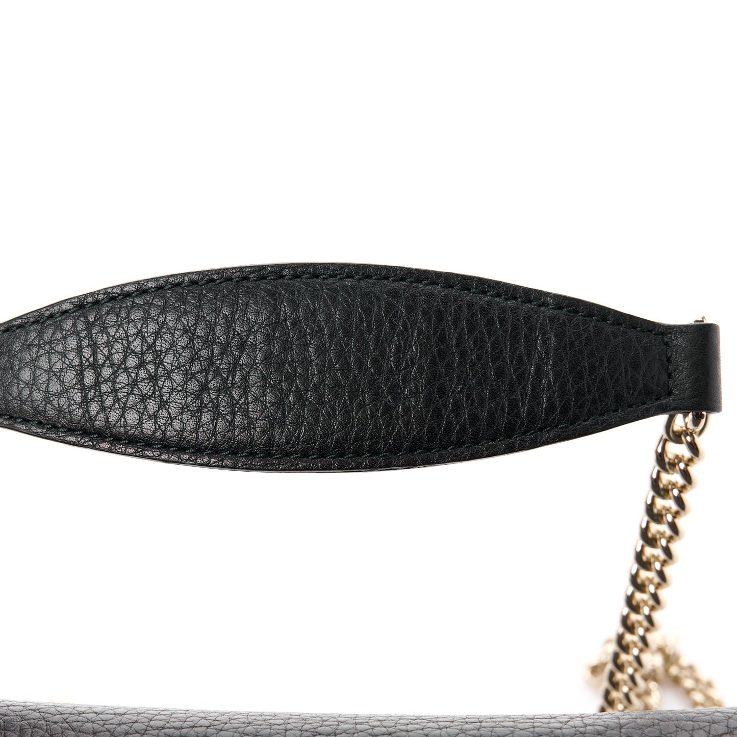Pebbled Calfskin Soho Wallet On Chain Black