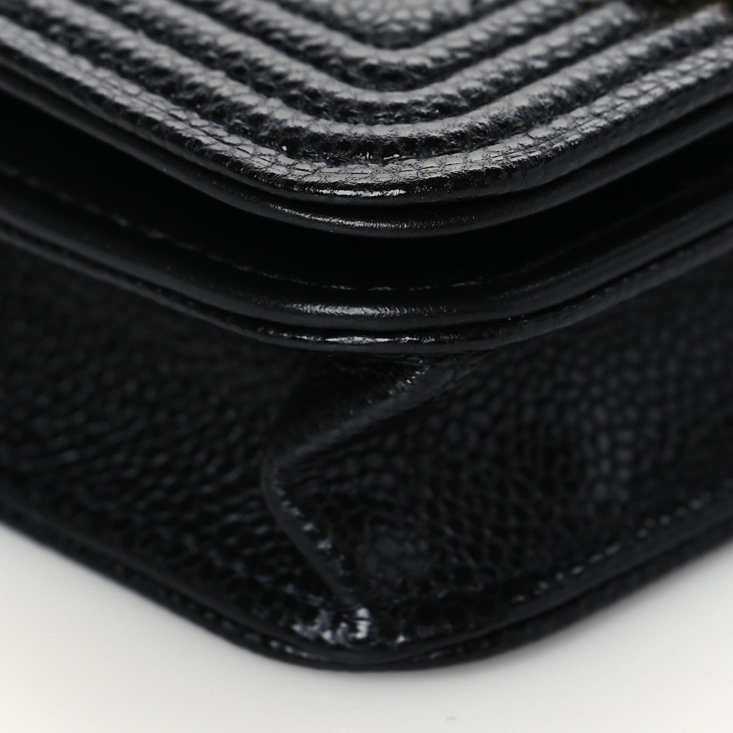 Caviar Quilted Boy Flap Waist Belt Bag Black