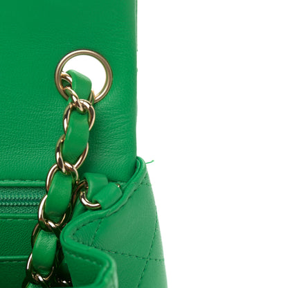 Chanel Lambskin Quilted Mini Square Flap Green 10 of 14