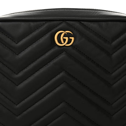 Gucci Calfskin Matelasse Mens GG Marmont Belt Bag 80 32 Black 8 of 14