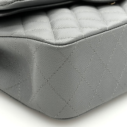 Chanel Caviar Quilted Small Double Flap Grey 8 of 9