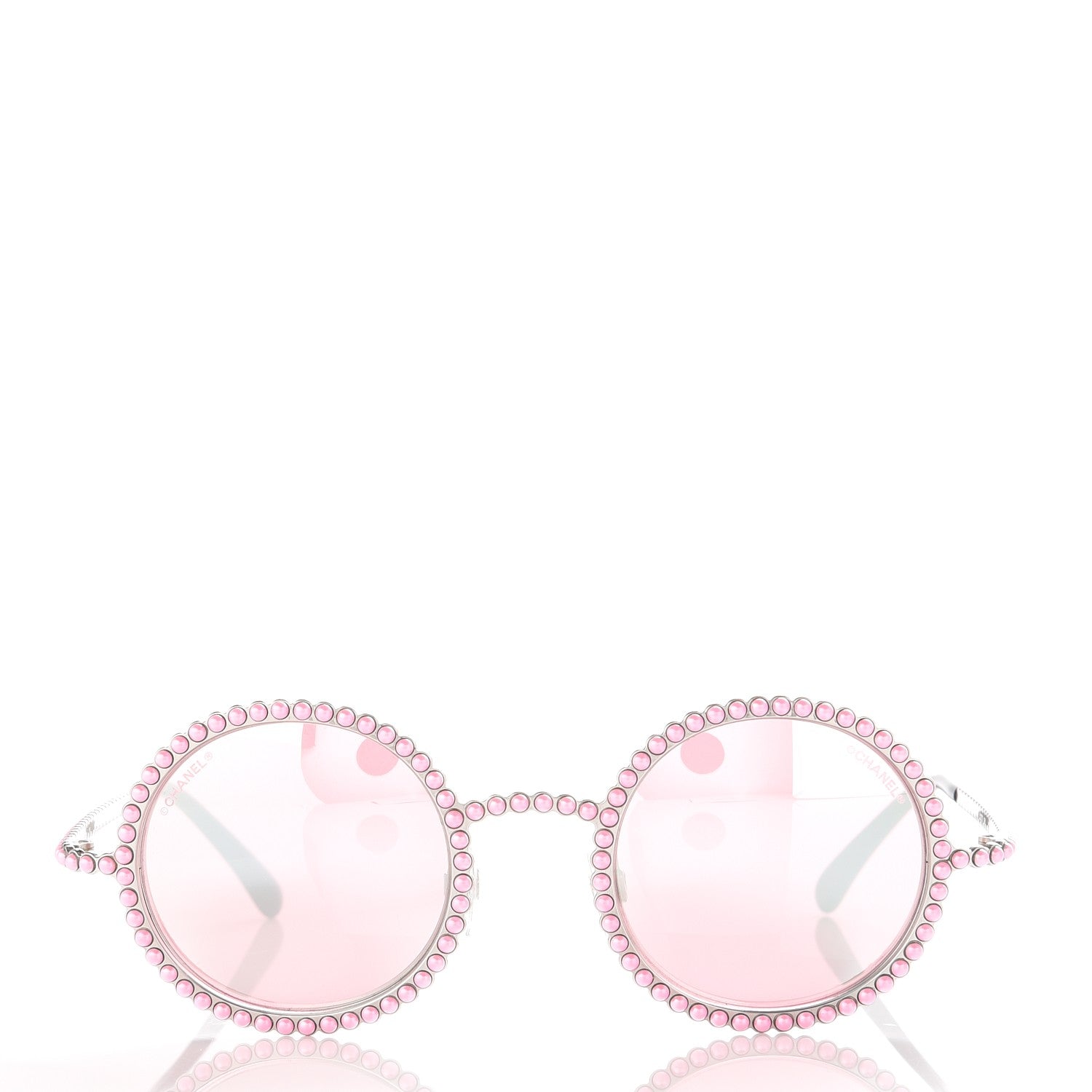 Chanel Metallic Pearl Round Sunglasses 71138 Pink 2 of 9