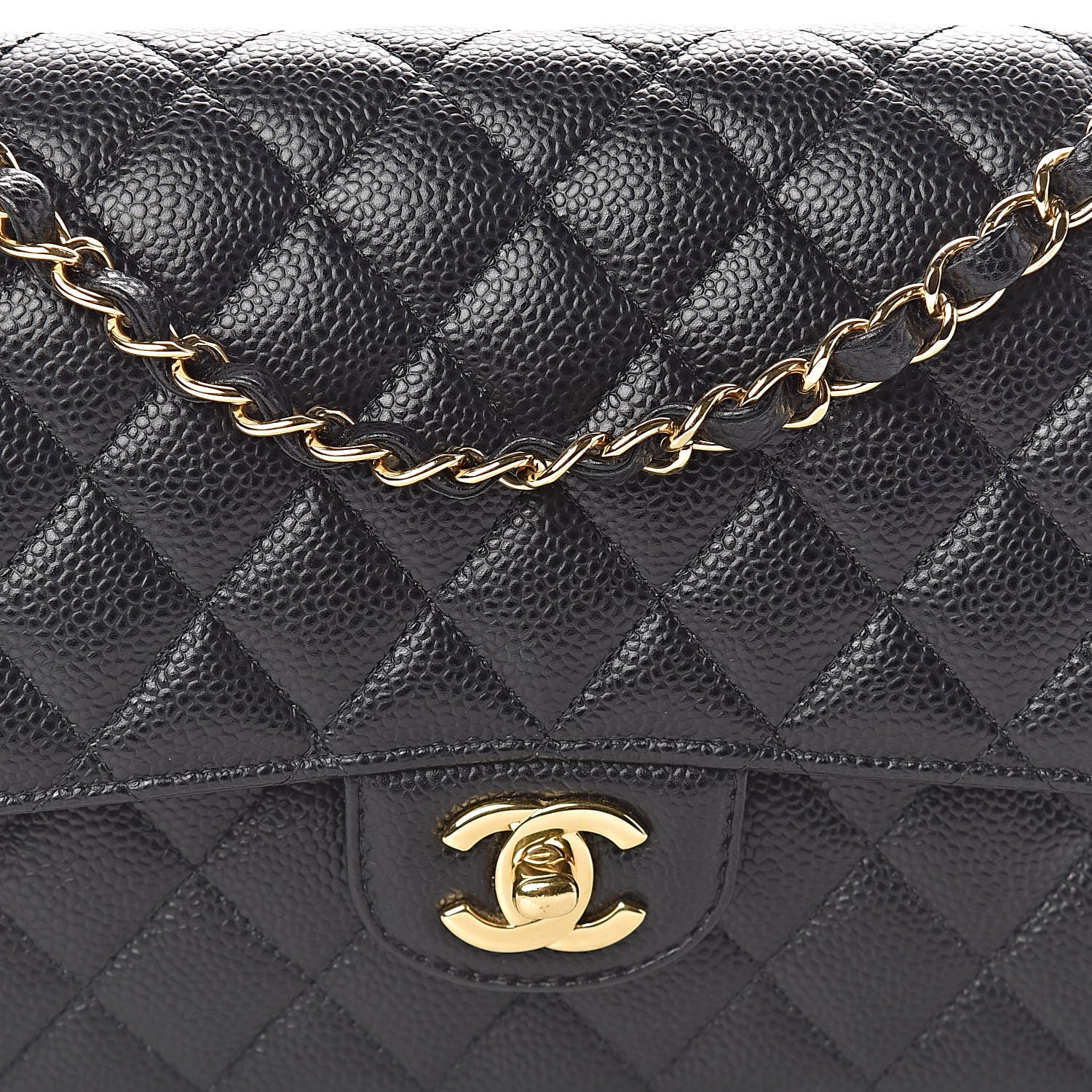 Chanel Caviar Quilted Medium Double Flap Black 10 of 10